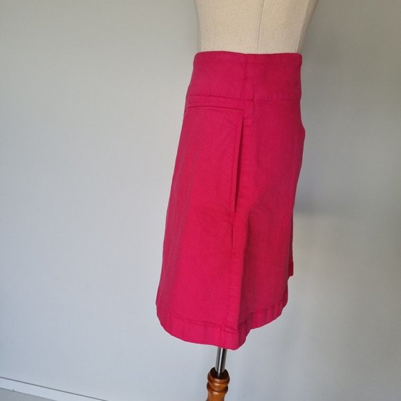 Country Road Hot Pink Cotton Faux Wrap A-Line Mini Skirt Y2K Size 10 - Picture 3 of 7